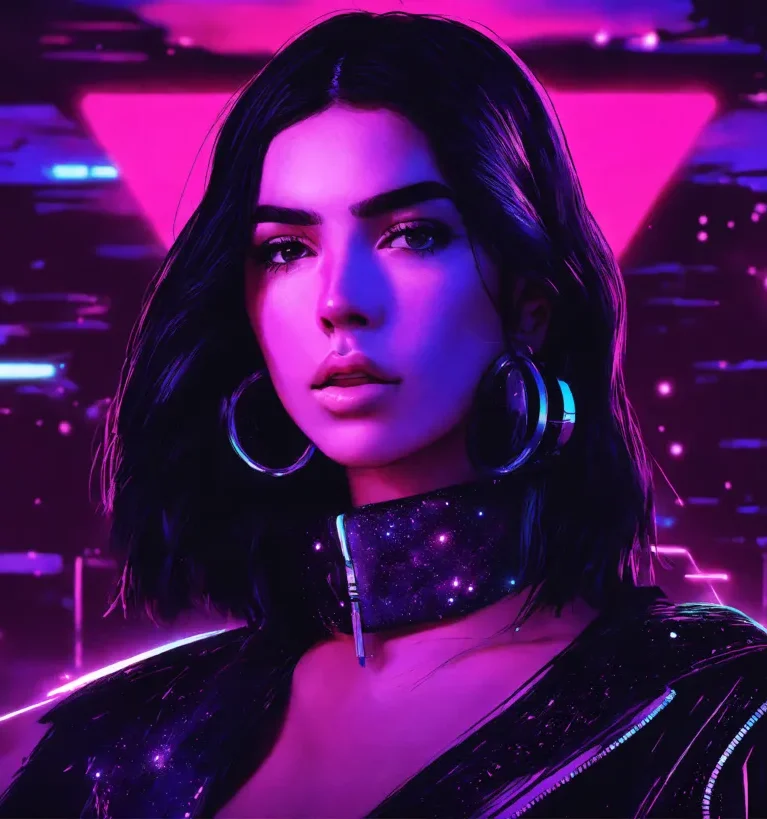 Neon Oracle of the Rainlit City